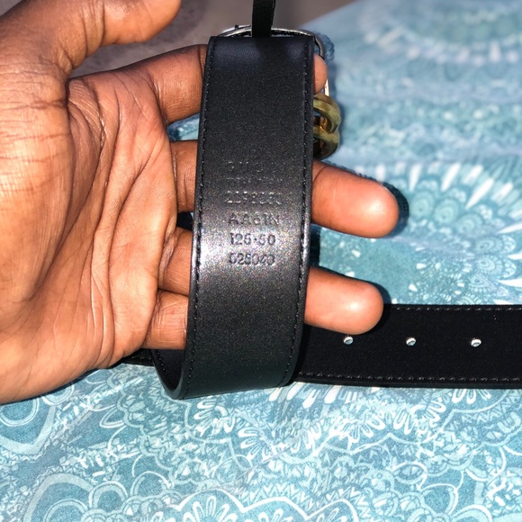 Men’s Gucci Leather belt with Double G buckle - Picture 7 of 7